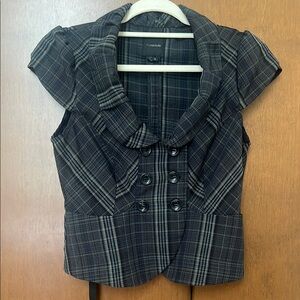 Plaid Button Up Vest
